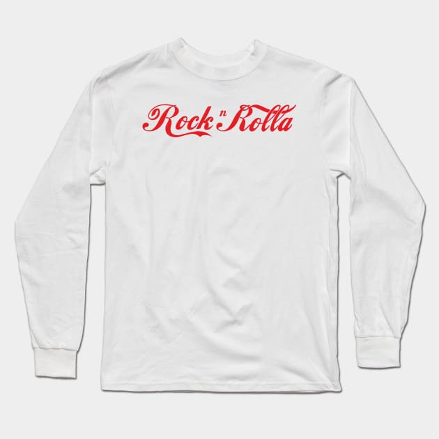 Rock n Rolla (red print) Long Sleeve T-Shirt by aceofspace